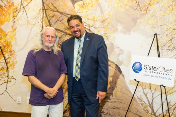 Roger-Mark De Souza with Attendees